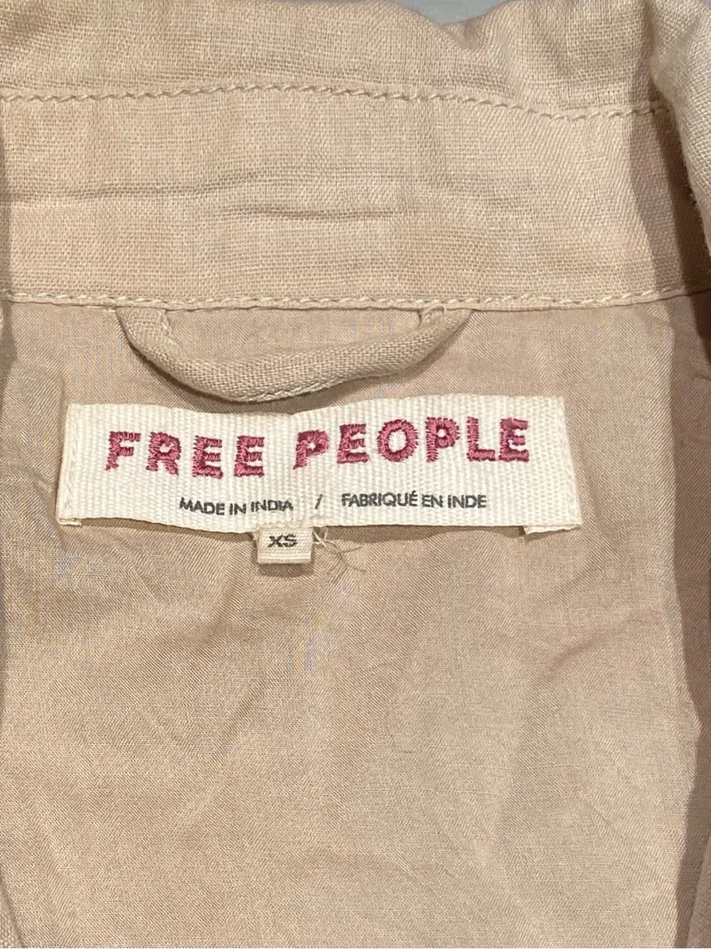 Free People Rory Linen-Blend Duster Trench Dress, size XS